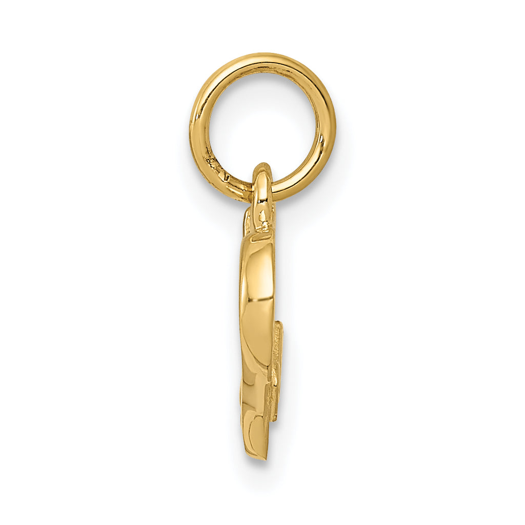 Sophia Jewelers 14K Gold Polished I LOVE YOU Heart Charm
