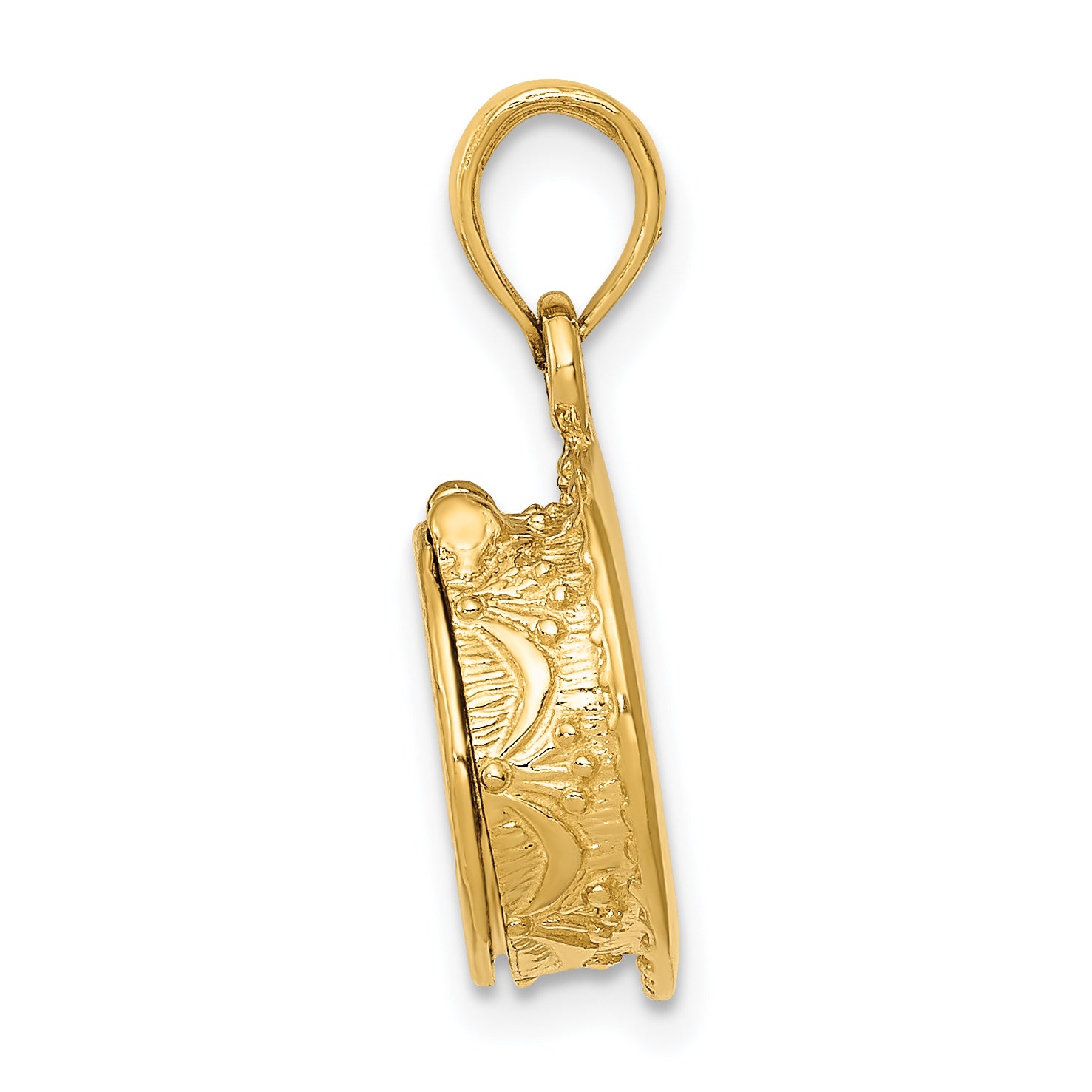 14K Gold Enamel Birthday Cake Pendant with 3D Candle Secondary image