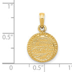 14K Gold Enamel Birthday Cake Pendant with 3D Candle