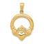 14k Polished Claddagh Pendant