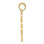 Sophia Jewelers 14K Gold Polished Green Shamrock Pendant Elegant Themed Design