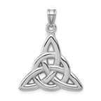 14k White Gold Polished Trinity Knot Pendant