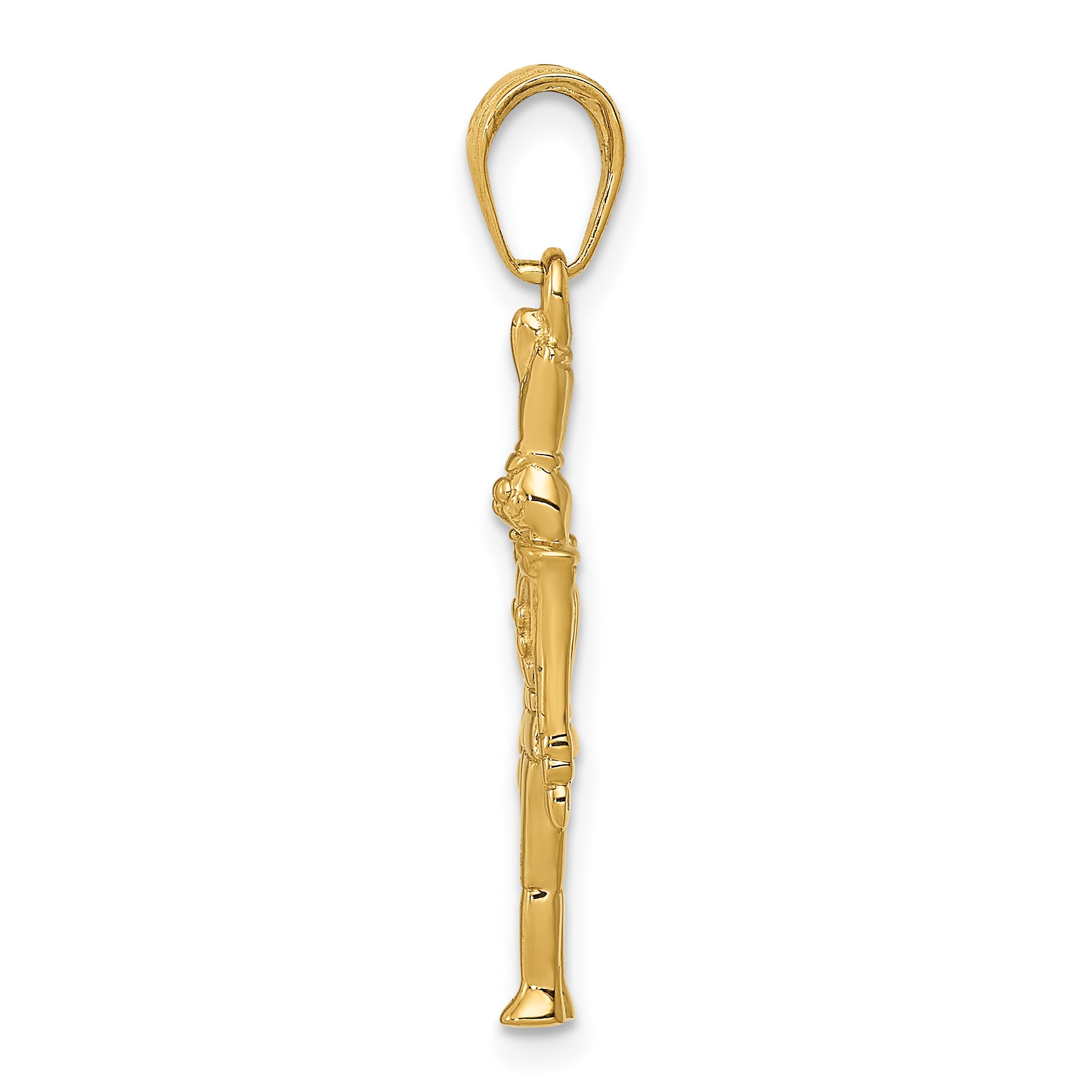 14K Gold 3D Toy Soldier Pendant with Polished Finish