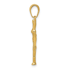 14K Gold 3D Toy Soldier Pendant with Polished Finish