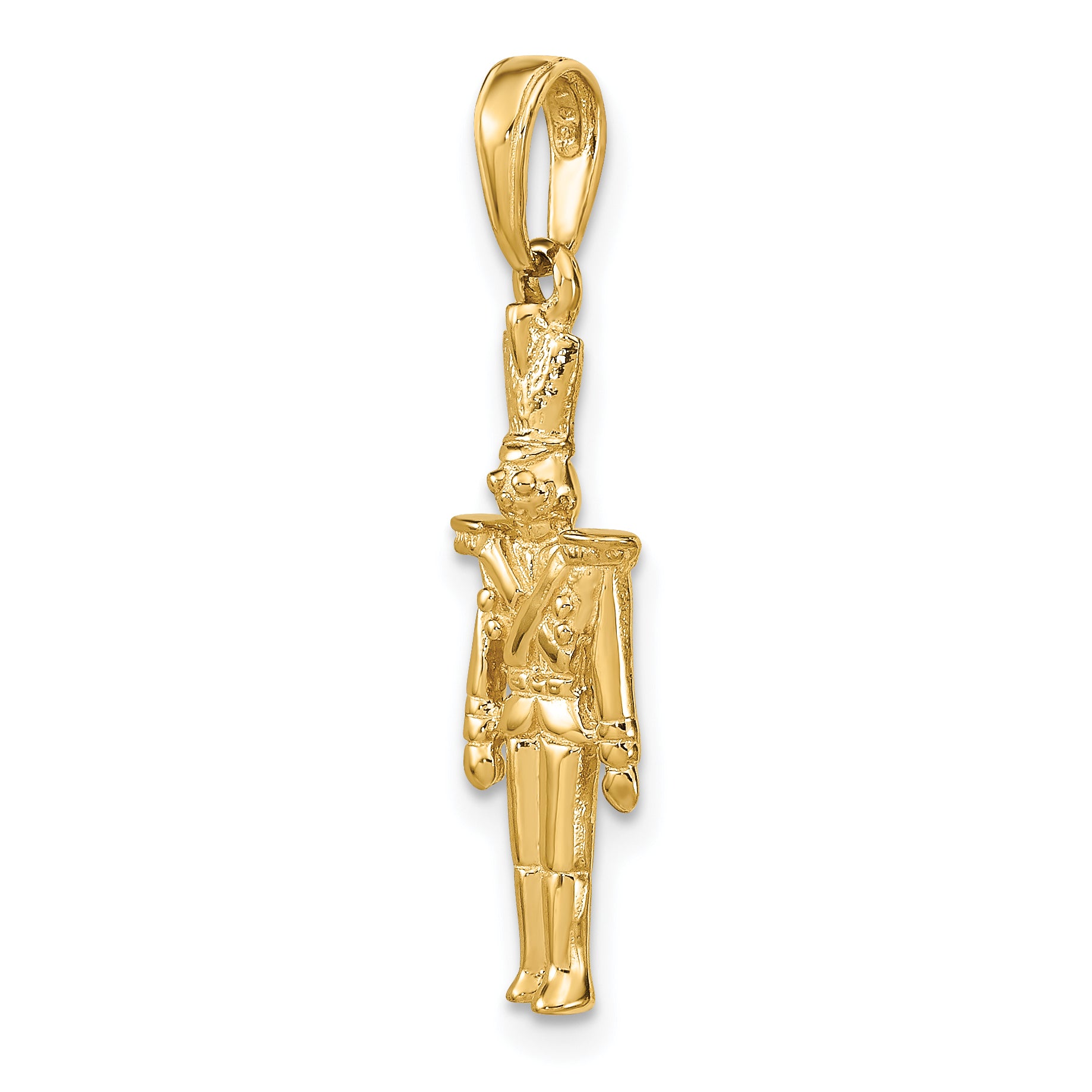 14K Gold 3D Toy Soldier Pendant with Polished Finish