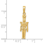 14K Gold 3D Toy Soldier Pendant with Polished Finish