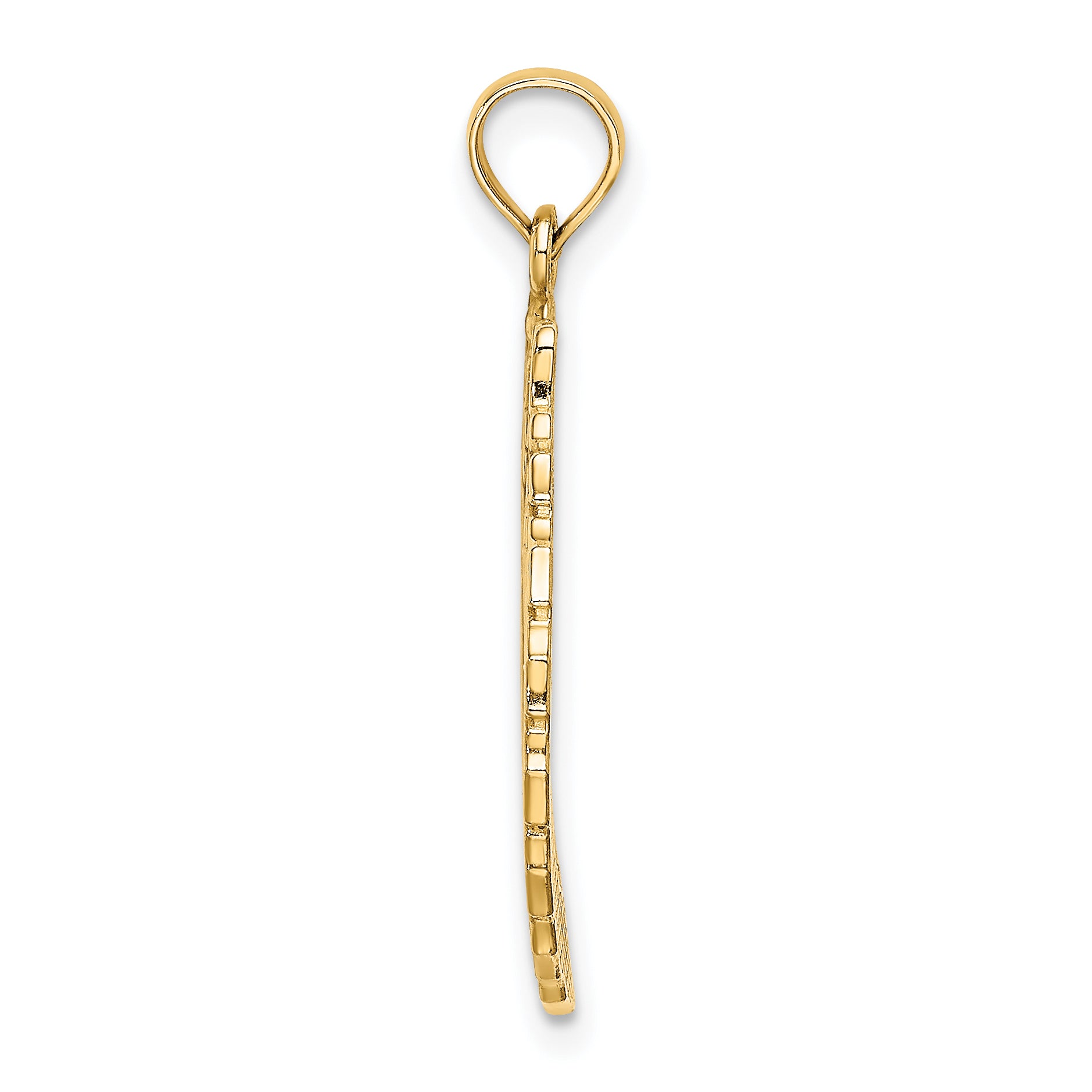 14k Satin/Polished Christmas Wreath Charm Secondary image