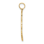 14k Satin/Polished Christmas Wreath Charm