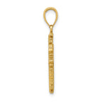 14K Gold Snowflake Pendant with Polished Finish Elegant Charm