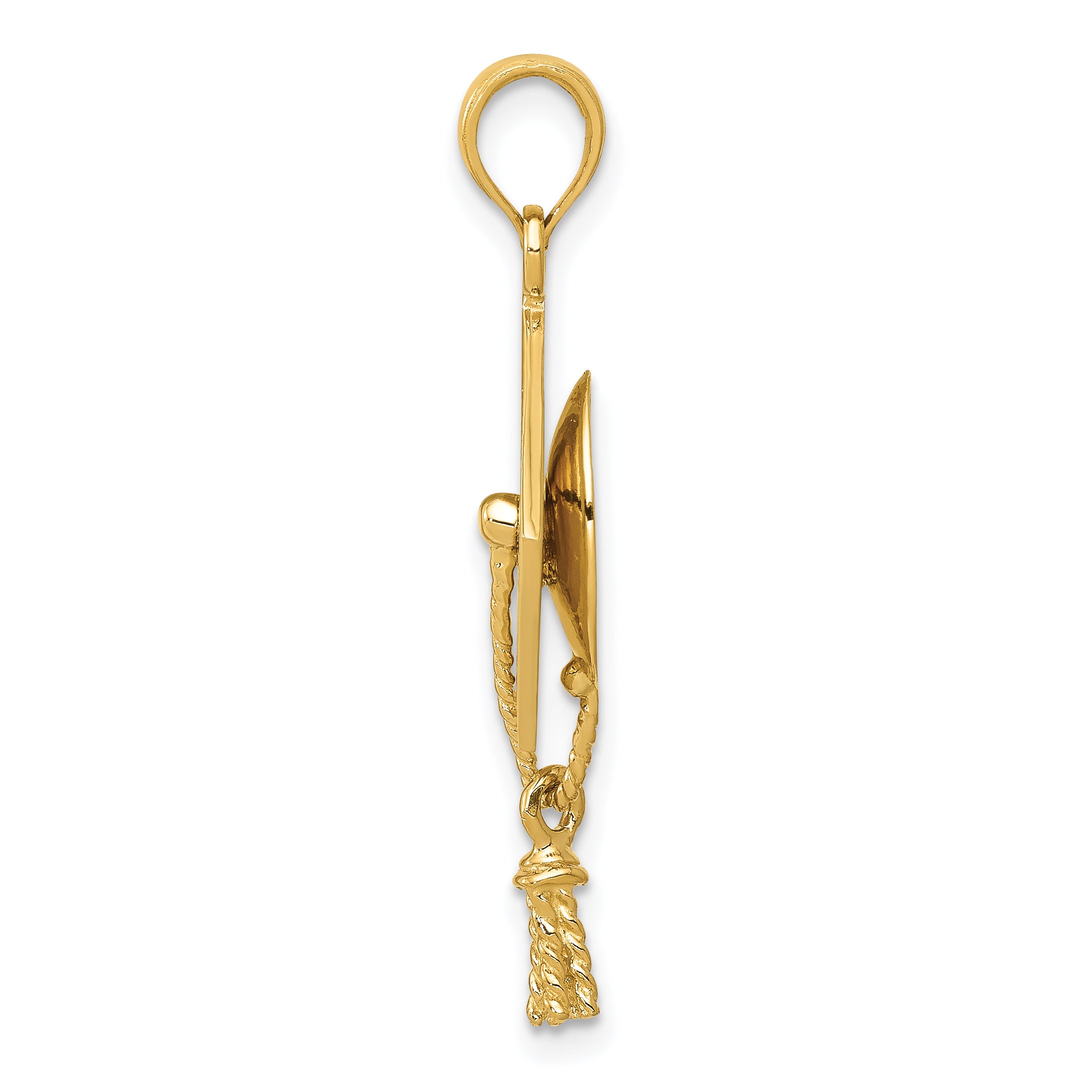 14K Gold Polished 3D Graduation Cap Pendant by Sophia Jewelers Secondary image
