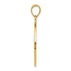 14K Gold Polished Peace Sign Pendant for Men by Sophia Jewelers