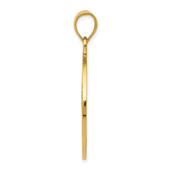 14K Gold Polished Peace Sign Pendant for Men by Sophia Jewelers