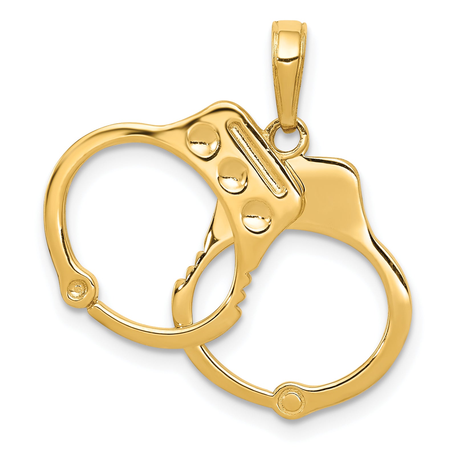 14K 2-Piece Handcuffs Charm Main image