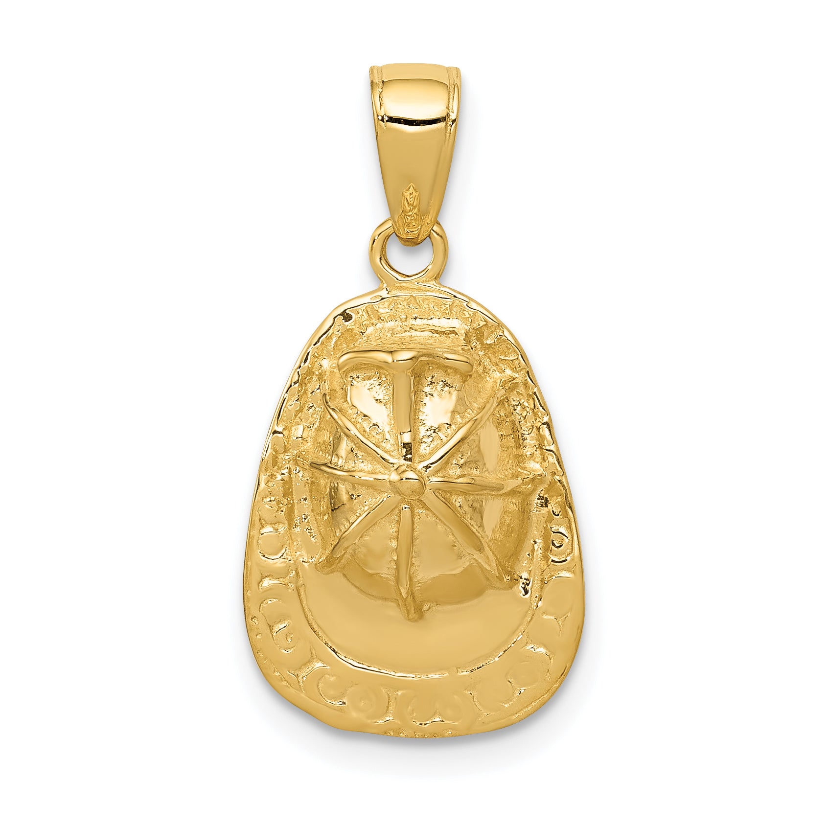 14k 3-D Firefighter Hat Pendant Main image