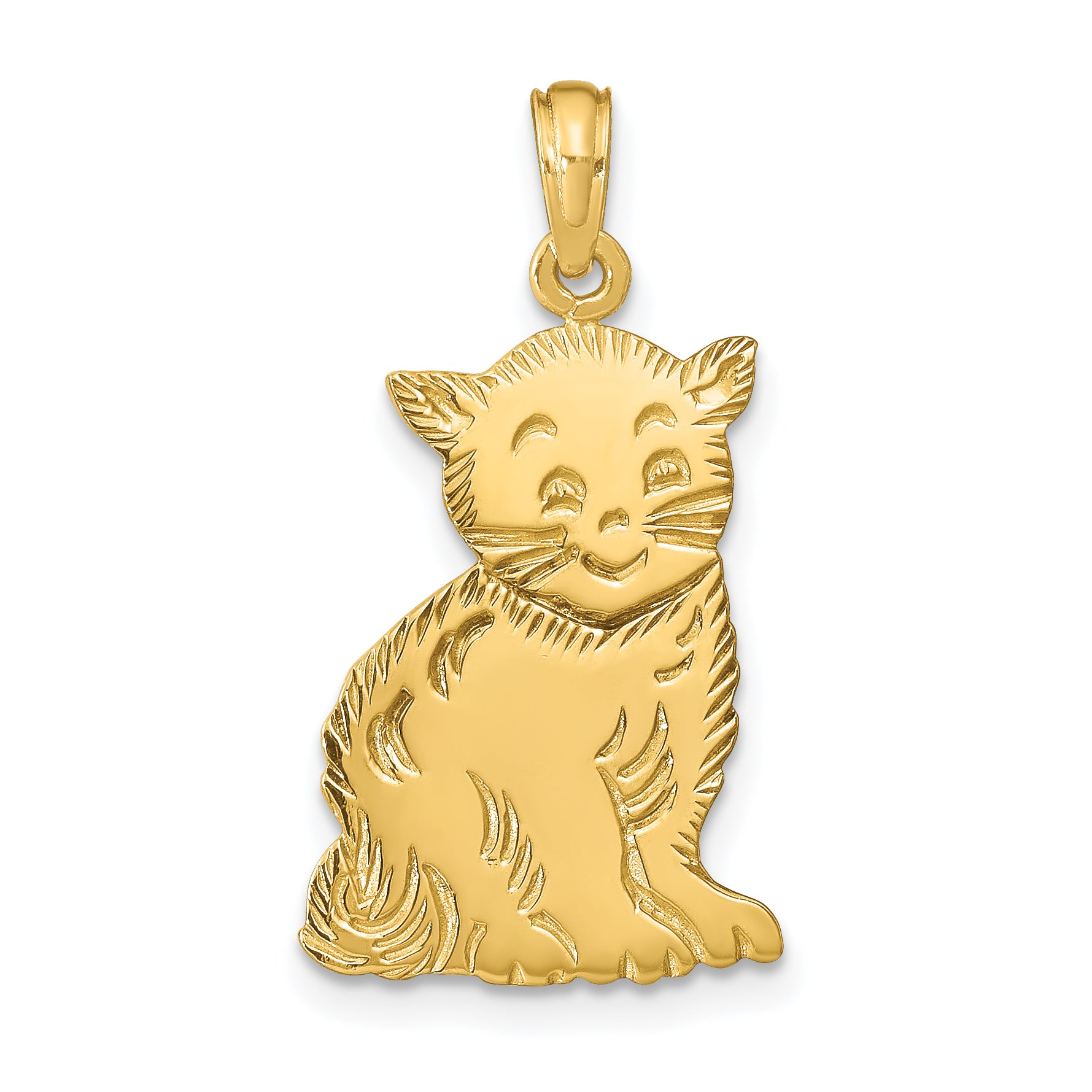 14k Polished Cat Charm Main image