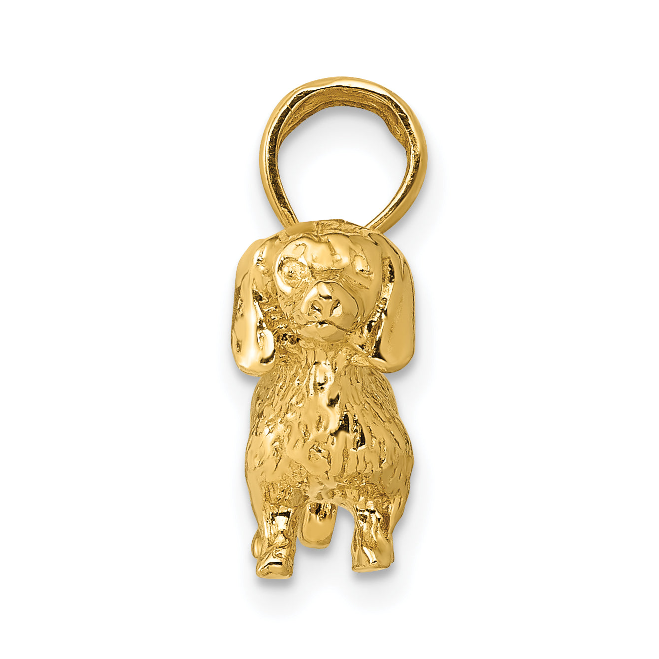 14K Gold Polished 3D Dachshund Charm by Sophia Jewelers Secondary image