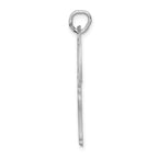14K White Gold Giraffe Charm with Satin Diamond-Cut Design