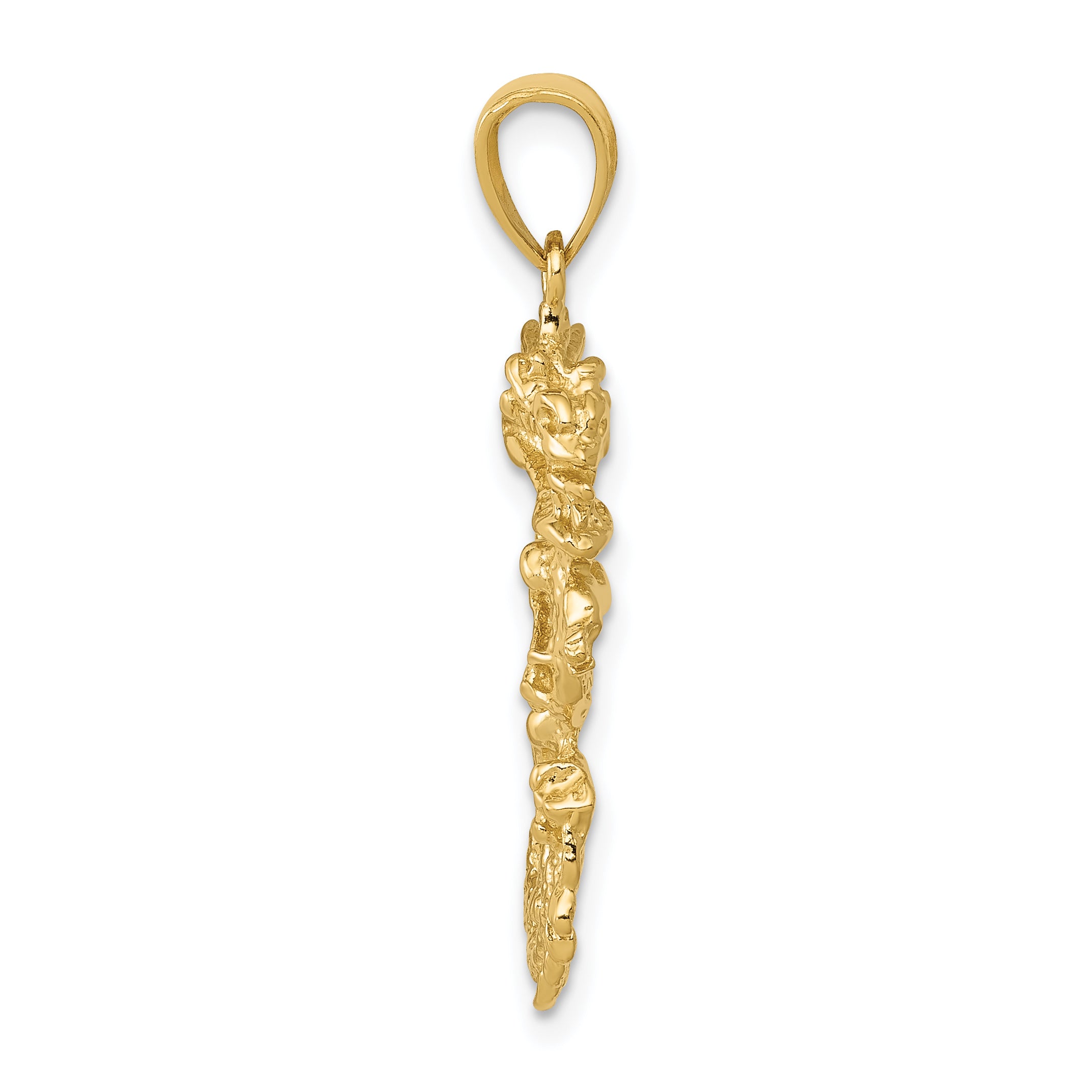 14K Gold Men's Solid 3D Dragon Pendant by Sophia Jewelers Secondary image