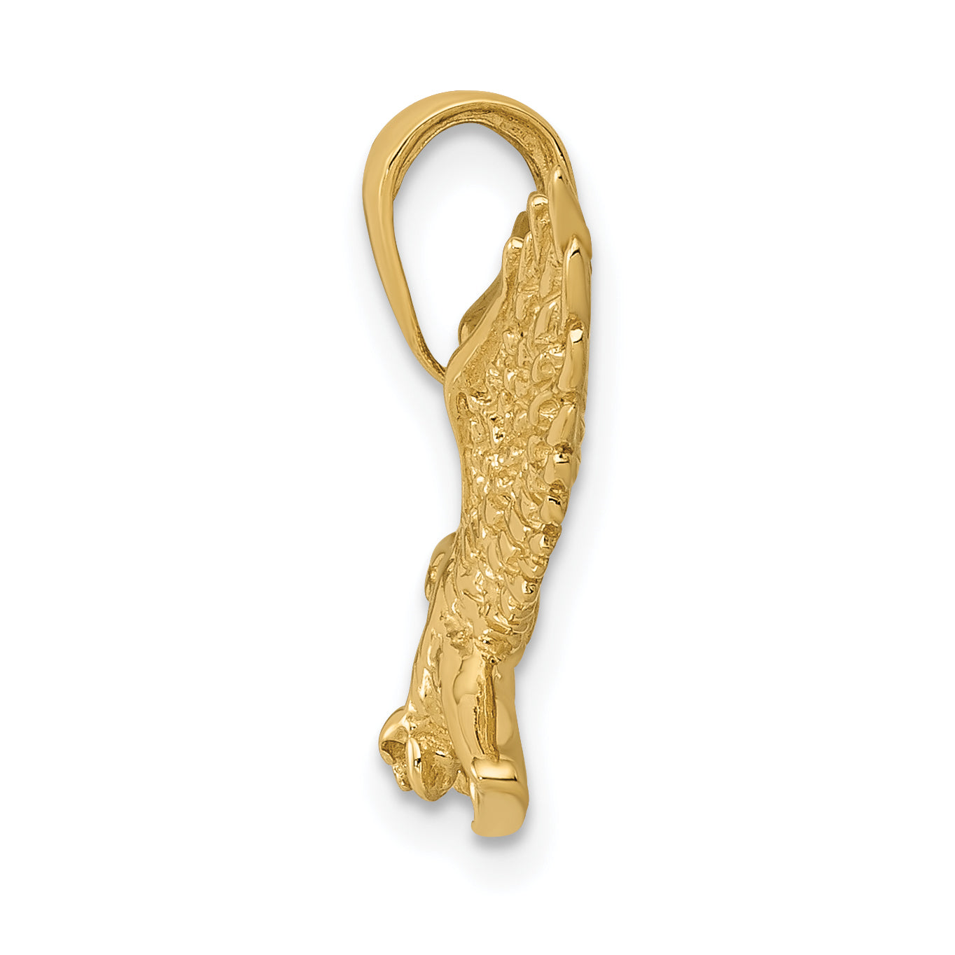 14K Gold Eagle Pendant with Polished Finish for Men Secondary image