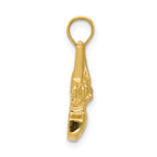14K Gold Bee on Honey Jar Pendant with Polished Finish