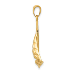 Sophia Jewelers 14K Gold Sailboat Pendant with Polished Solid Design