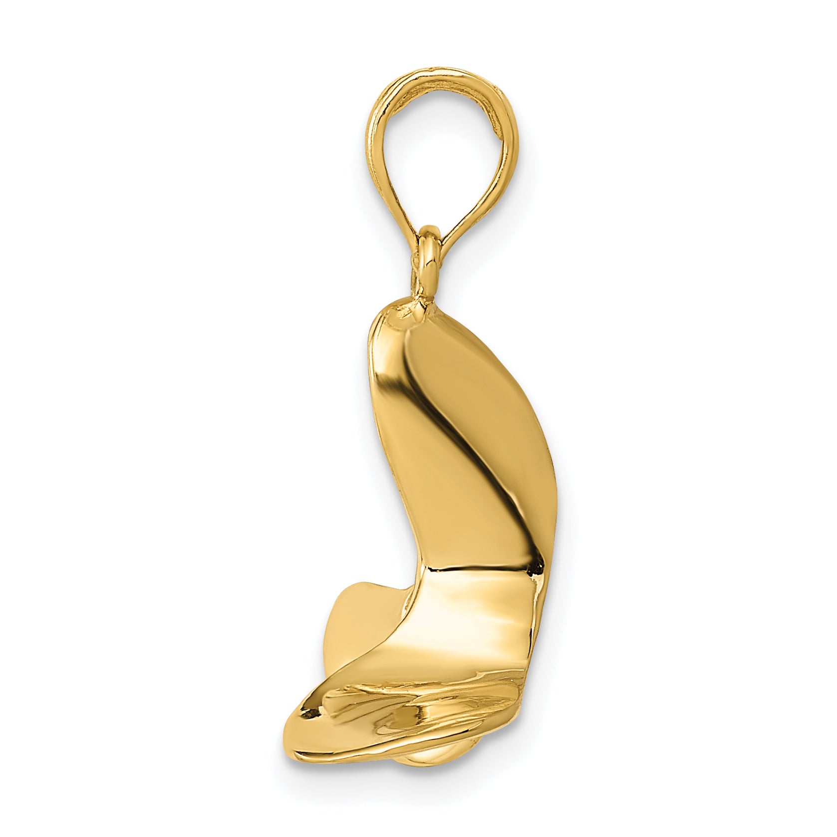 14K Gold Men's Polished 3D Propeller Pendant Elegant Style Secondary image