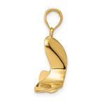 14K Gold Men's Polished 3D Propeller Pendant Elegant Style