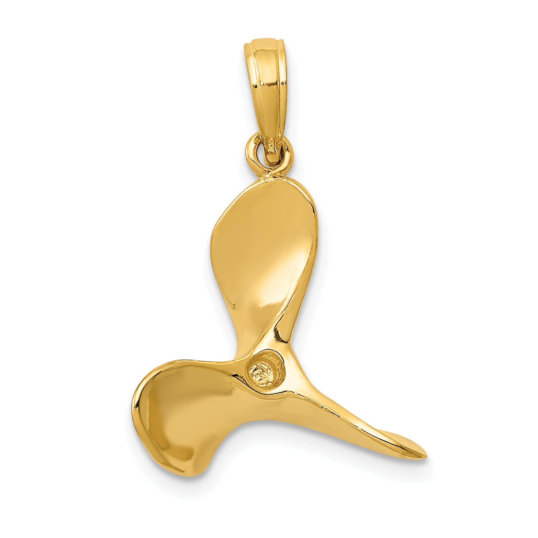 14K Polished 3-D Propeller Pendant Main image