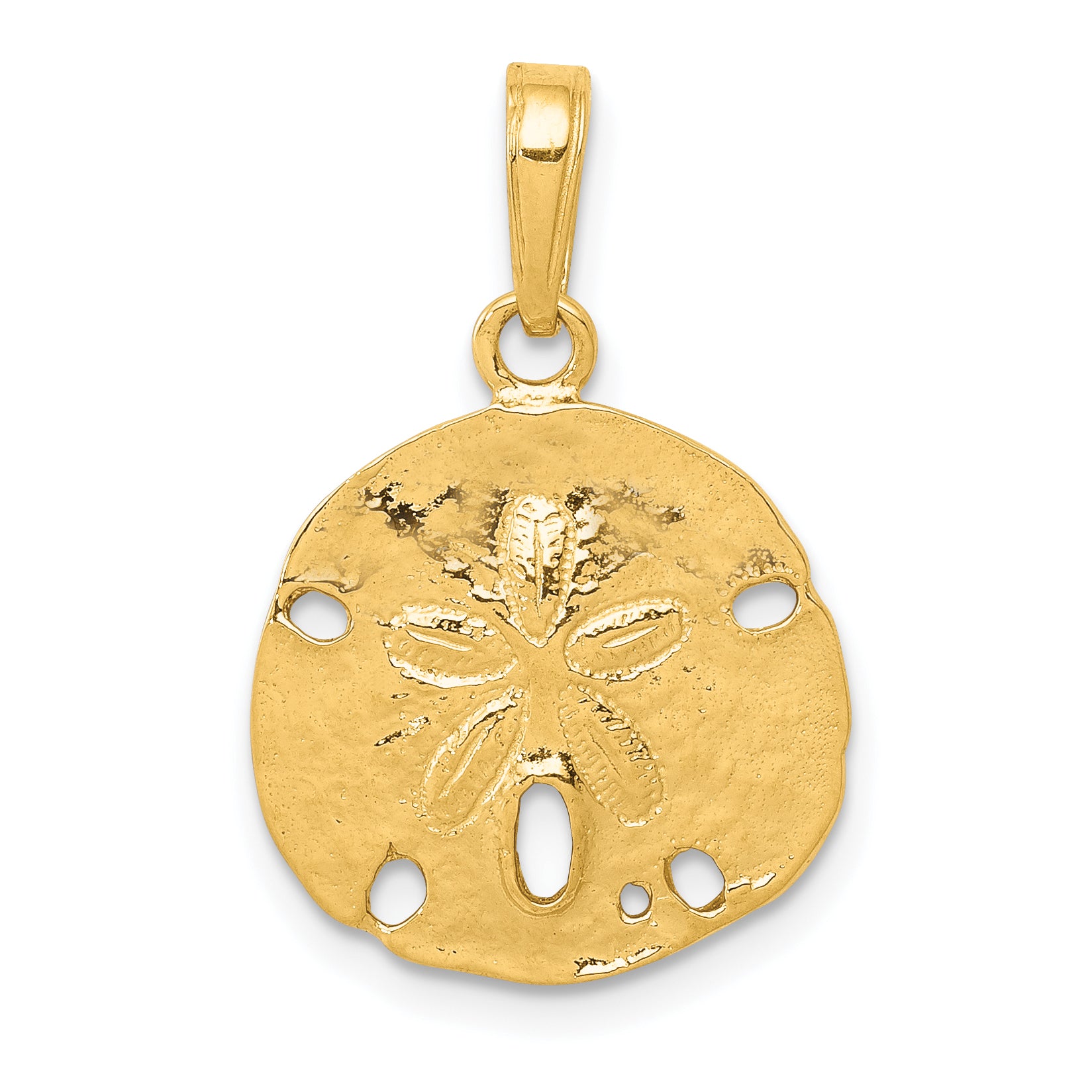 14k Polished Sand Dollar Pendant Main image