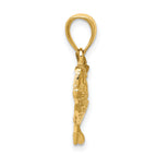 14K Gold Men's Polished Bass Fish Pendant by Sophia Jewelers