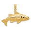 14k Polished Open-Backed Redfish Pendant