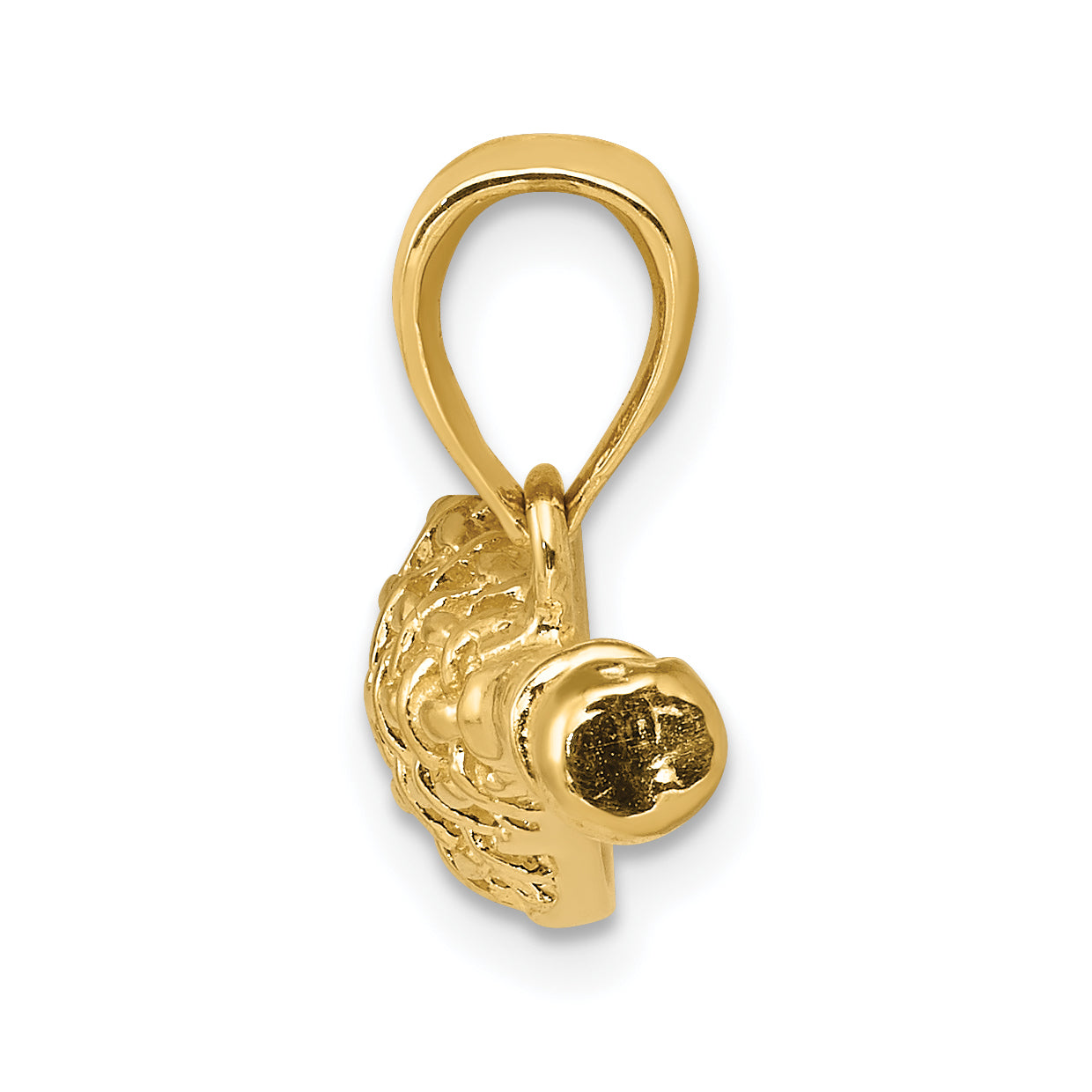 14K Gold 3D Lacrosse Stick Pendant for Men  Solid Polished Crafted Charm Secondary image