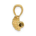 14K Gold 3D Lacrosse Stick Pendant for Men  Solid Polished Crafted Charm