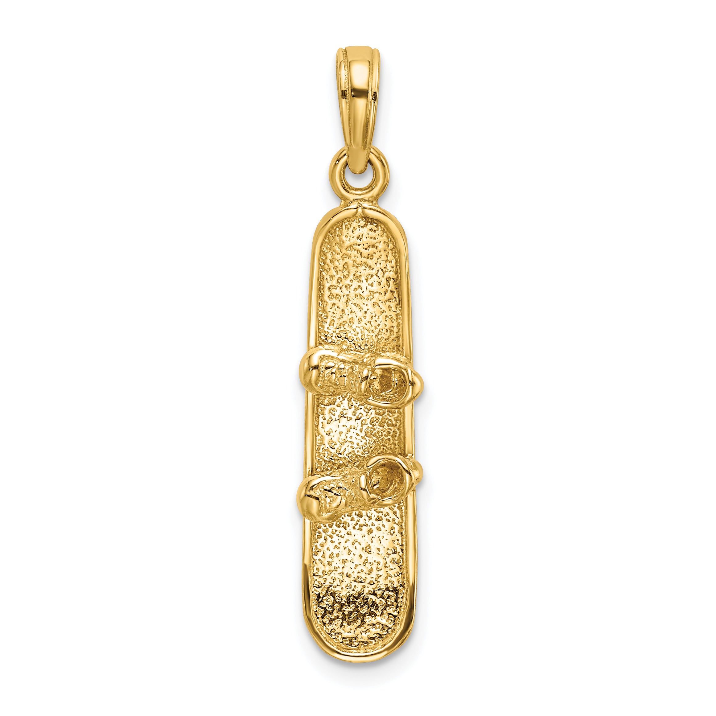14K Solid Polished 3-D Snowboard Charm Main image