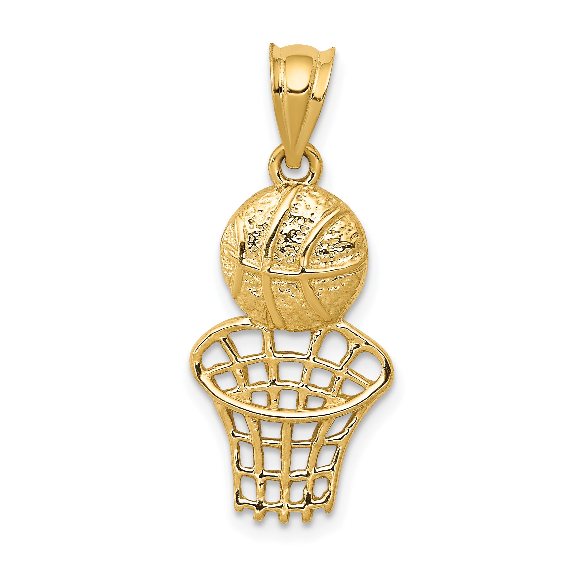 14K Basketball and Net Charm Main image