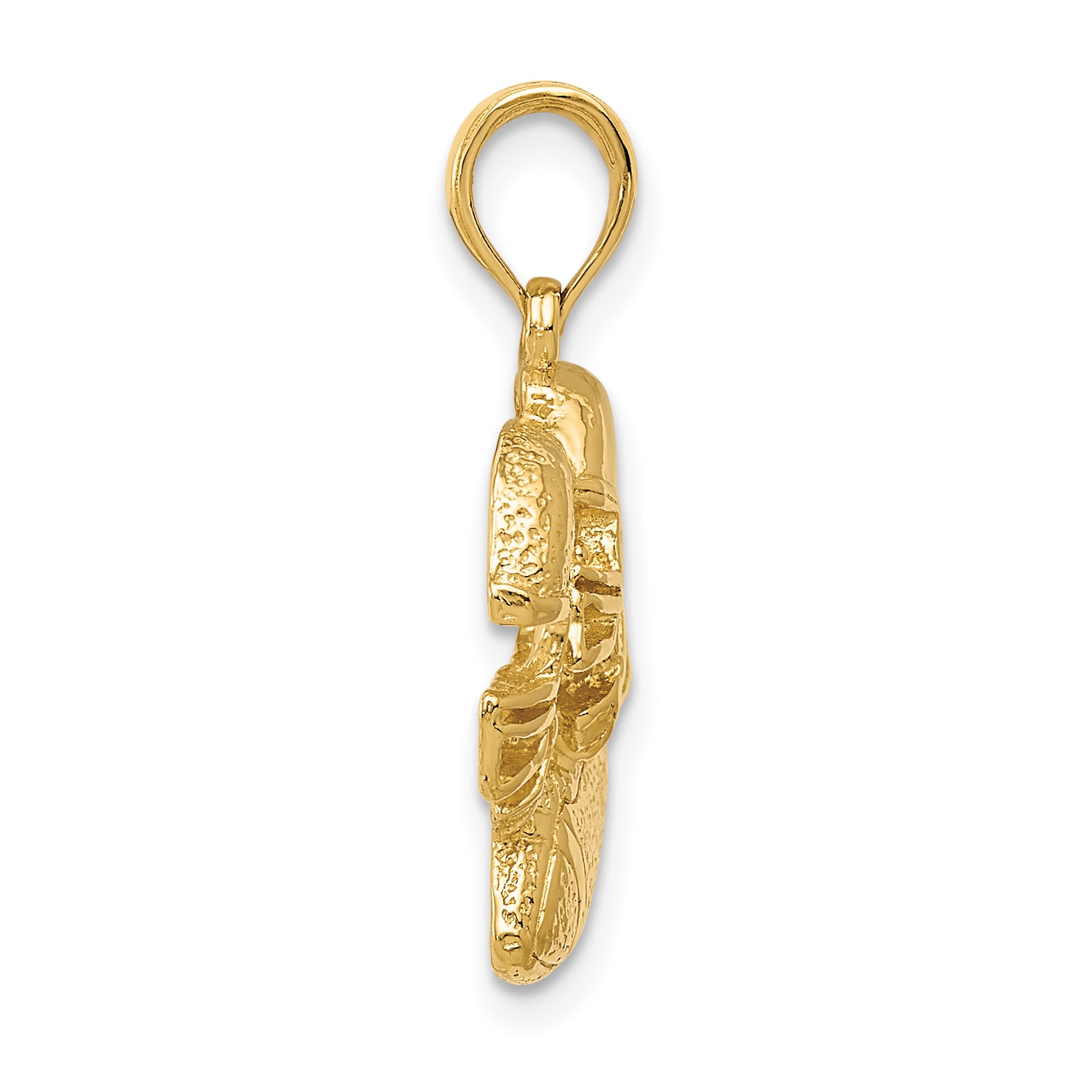 14K Gold Double Football Helmets and Ball Charm with Polished Finish Secondary image