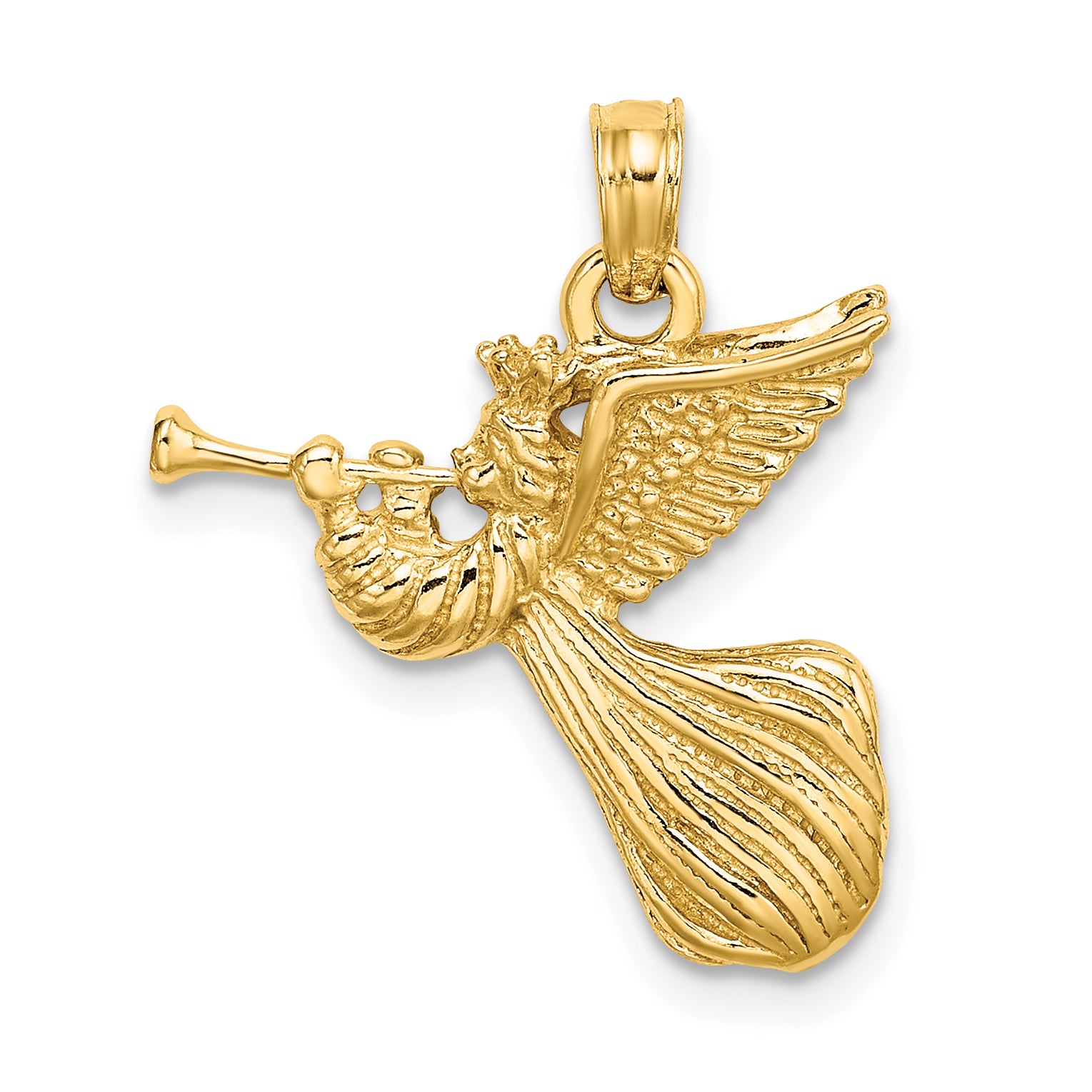 14k Angel w/ Trumpet Charm Main image