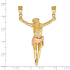 14K Two-Tone Gold Corpus Pendant with Elegant 61mm Design