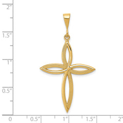 Sophia Jewelers 14K Gold Passion Cross Pendant Elegant Design