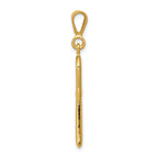 14K Gold Polished Egyptian Ankh Cross Pendant, Solid & Reversible