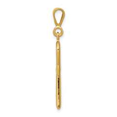 14K Gold Polished Egyptian Ankh Cross Pendant, Solid & Reversible