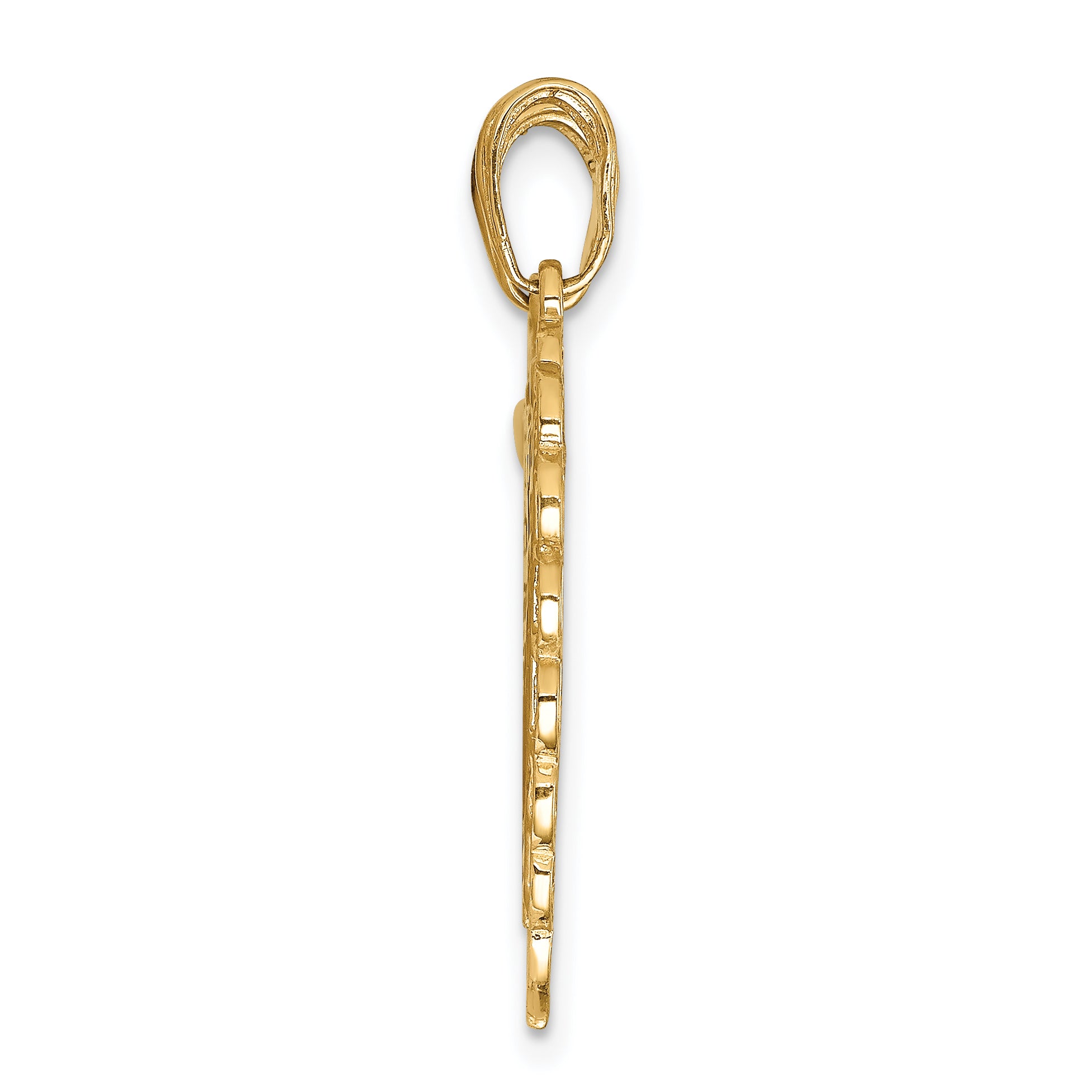 14K Gold Reversible Mizpah Break Apart Charm Pendant Elegant, Themed Design