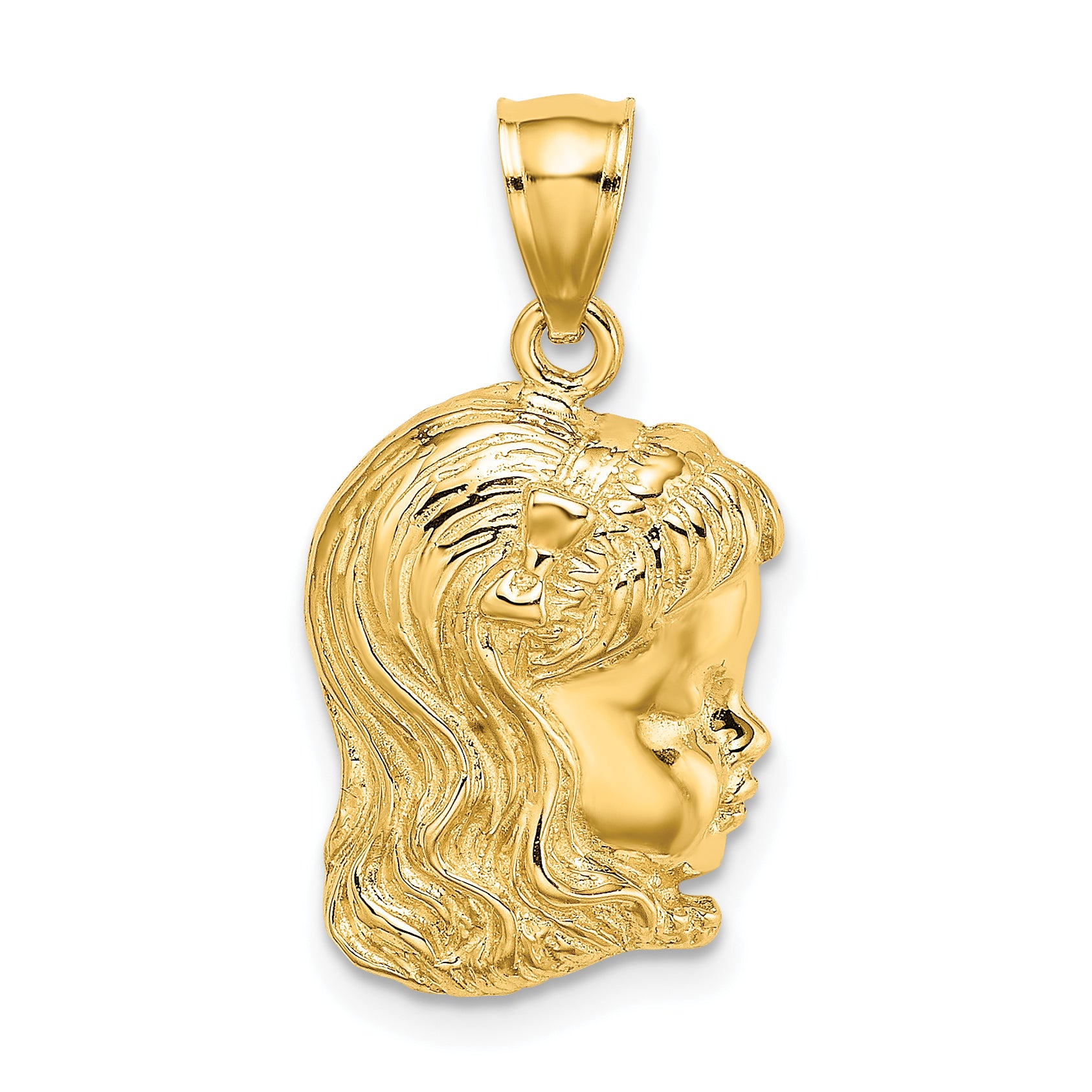 14k Girl Head Charm Main image