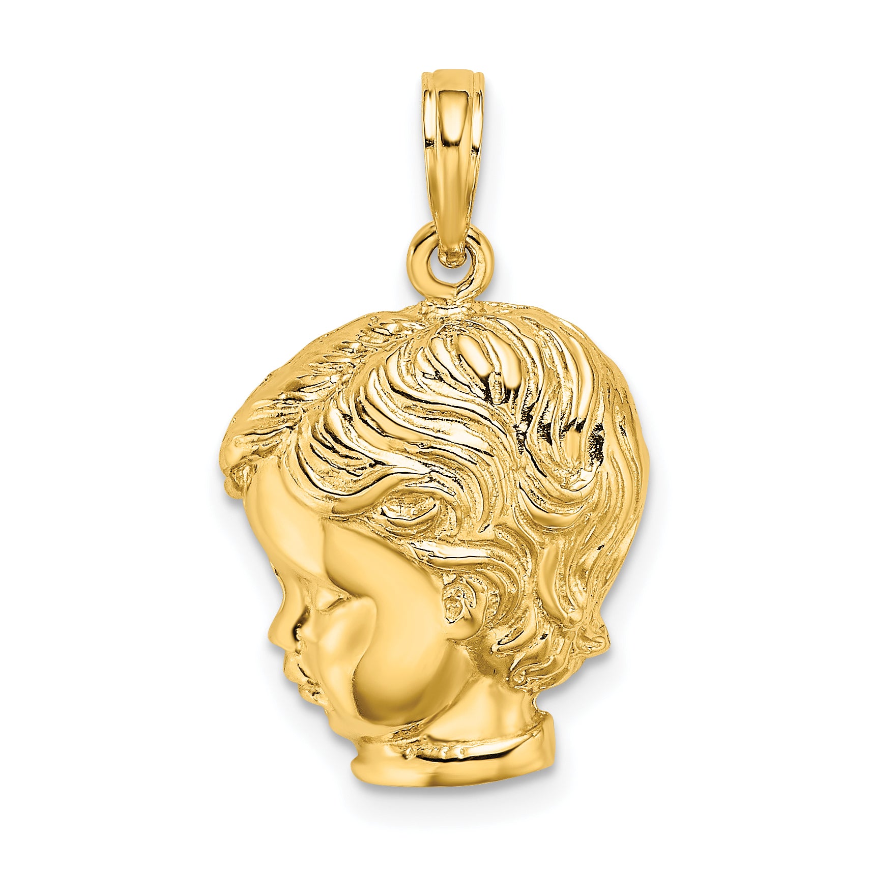14k Boy Head Charm Main image