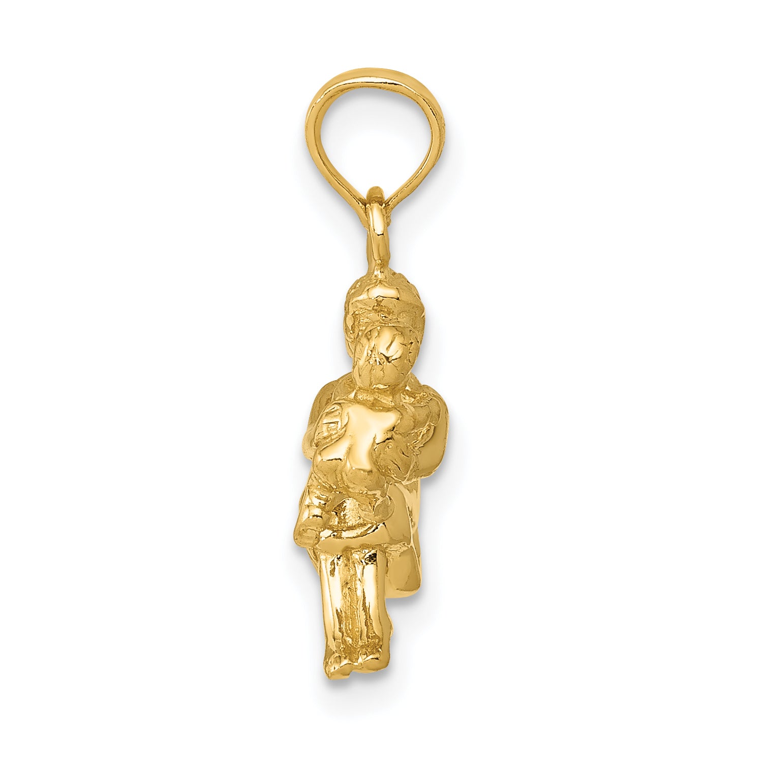 14K Gold Mother and Child Pendant with 3D Solid Design Secondary image