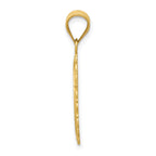 14K Gold Taurus Zodiac Pendant with Polished Satin Finish