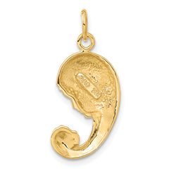 14K Gold Mother and Baby Charm Pendant  Elegant Themed Design
