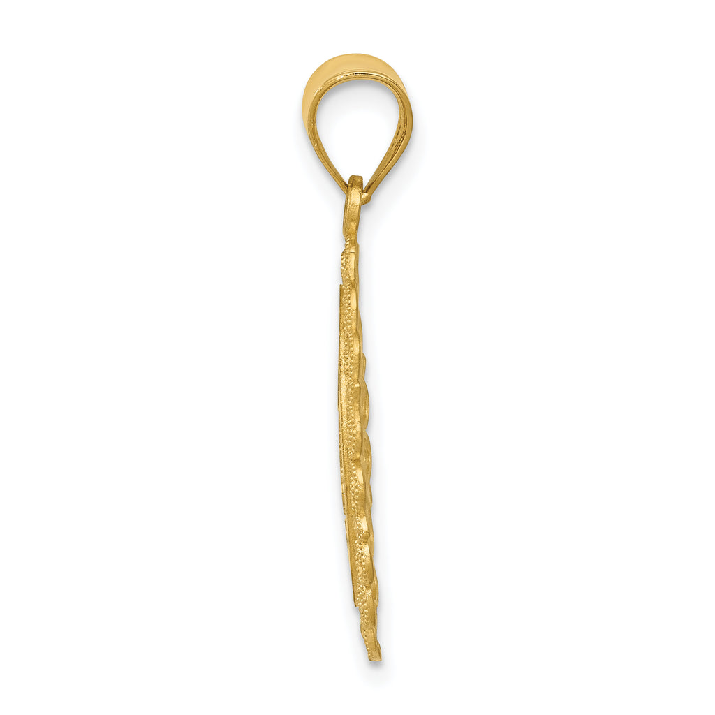 14K Gold Scorpio Zodiac Pendant with Polished Satin Finish