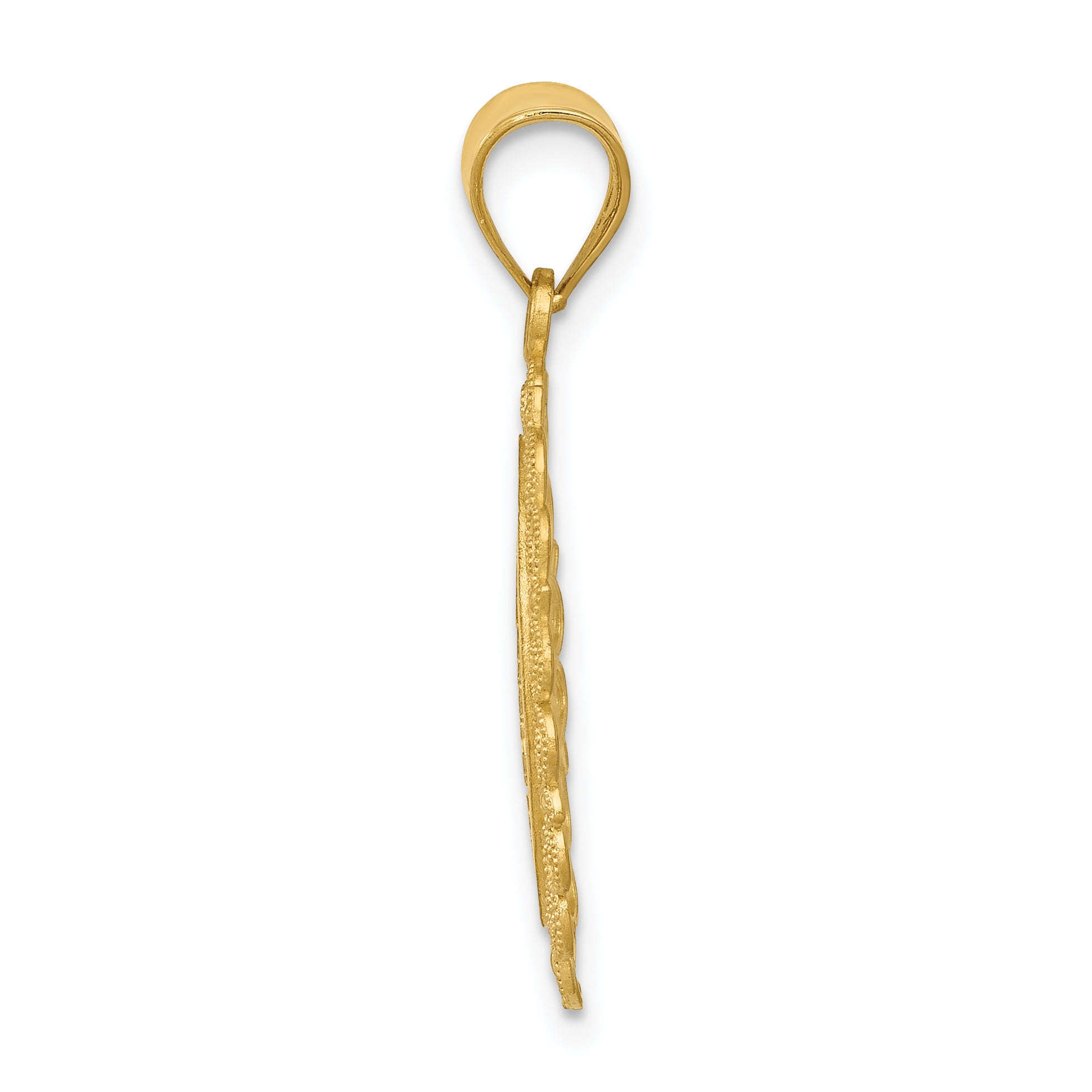 14K Gold Scorpio Zodiac Pendant with Polished Satin Finish