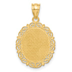 14K Gold Capricorn Zodiac Pendant with Polished Satin Finish